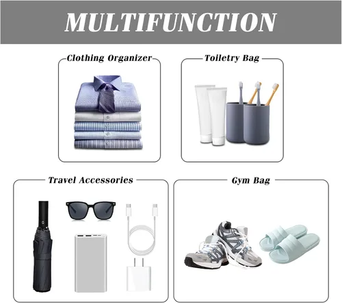 Vista 6 de Moyad Bolsa de zapatos de viaje para hombres y mujeres, paquete de 2 bolsas grandes XXL con cremallera, organizador de zapatos, bolsa