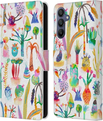 Vista 233 de Head Case Designs Officially Licensed Ninola Brushstrokes Black Summer Patterns Leather Wallet Case Compatible with Samsung Galaxy A07 4G