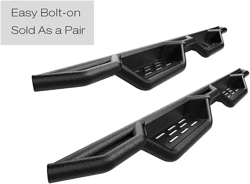 Vista 4 de APS Estribos tubulares negros de 6 pulgadas estilo desplegable, barras Nerf compatibles con Toyota Tacoma 2005-2023 doble cabina de tripulación