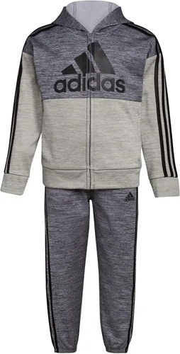 Vista 3 de adidas Conjunto de chaqueta de forro polar Mélange de manga larga para niños