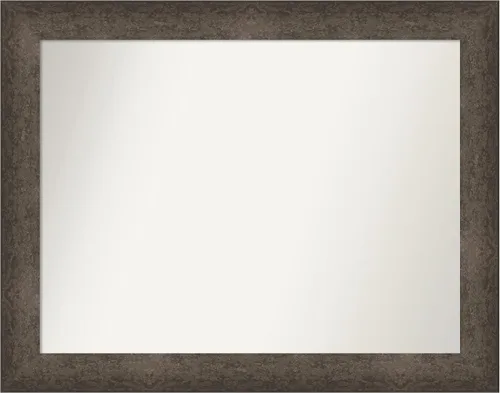 Vista 389 de Amanti Art Espejo de pared personalizado no biselado (25 x 25 pulgadas), marco de bronce acentuado, varios tamaños personalizados, espejo de baño