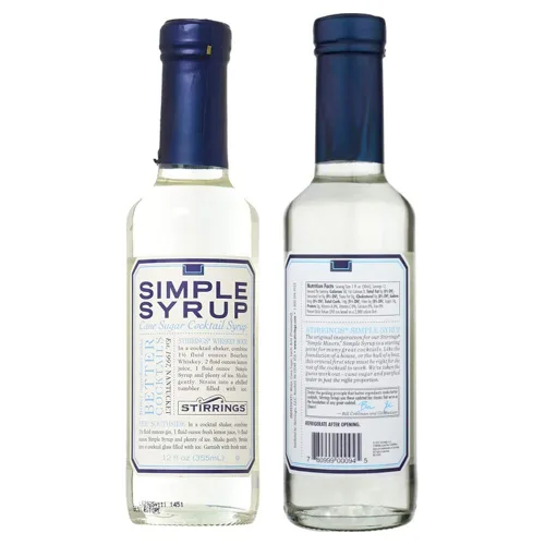 Vista 3 de Stirrings Pure Cane - Mezclador de cóctel de jarabe simple, botella de 12 onzas, paquete de (1)