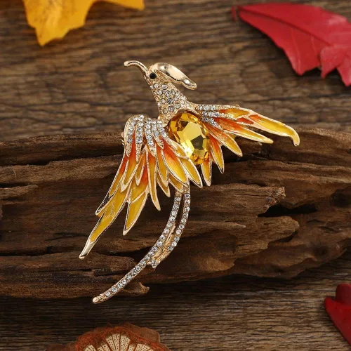 Vista 7 de Broches retro para pájaros, exquisito y elegante broche de pájaro con diamantes de imitación, regalo de joyería para mujeres, niñas y mujeres