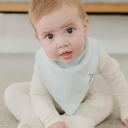 Vista 5 de Copper Pearl Baberos tipo bandana para bebé, paquete de 4 baberos de algodón suave para babear y dentición, absorbentes, ajuste ajustable, muchos