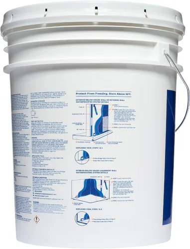 Vista 2 de Ames BMX5RG Blue Max sellador líquido Ideal para impermeabilizar por encima y por debajo de cimientos, sótanos, techos, pisos y más. Azul