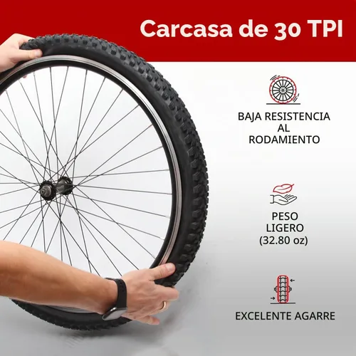 Vista 6 de Fincci Neumático plegable de bicicleta de montaña de 27,5 x 2,35 60-584 30 TPI para bicicleta híbrida Enduro MTB