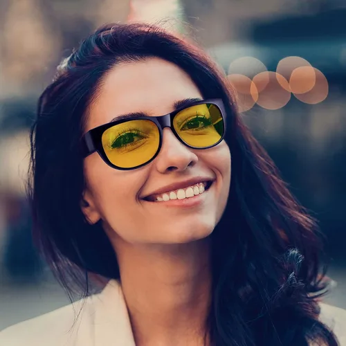 Vista 2 de URUMQI Gafas de sol polarizadas para mujer gafas de sol de ojo de gato de moda UV400 marco flexible TR90
