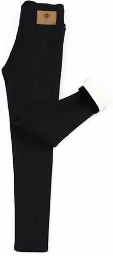 Vista 6 de INESVER Pantalones térmicos de yoga para mujer, cálidos, de cintura alta, con forro polar, mallas gruesas de cachemira para entrenamiento y correr