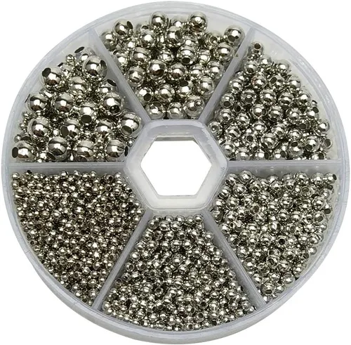 Vista 9 de Chenkou Craft 1 caja de 4500 piezas surtidas de 6 colores de metal Tinny Spacer Beads suministros para hacer joyas (mezcla, 1/12 pulgadas (0.079 in))