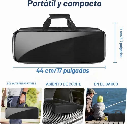 Vista 4 de Combo de caña de pescar telescópica y carrete de 2 piezas, kit de postes