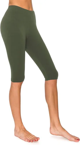 Vista 71 de Leggings Depot NCL27 pantalones capri para yoga de algodón premium suave Negro