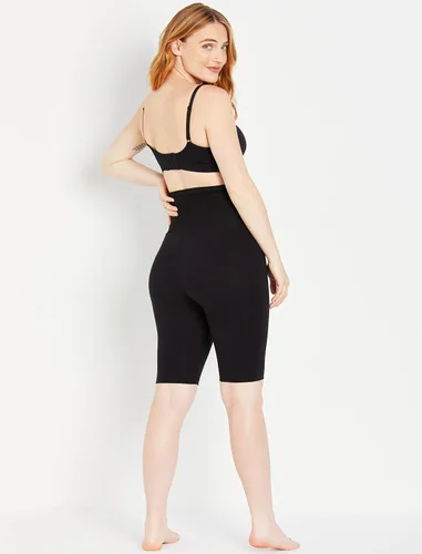 Vista 4 de Motherhood Maternity Pantalones cortos de maternidad para mujer Essential Stretch Secret Fit Belly