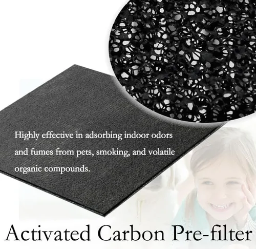 Vista 5 de Filtro de repuesto HEPA A2, compatible con Filtrete FAP-C02-A2, FAP-C03-A2, FAP-T03-A2, purificador de aire FAP-T03-A2, parte # 1150101, 2 HEPA + 2