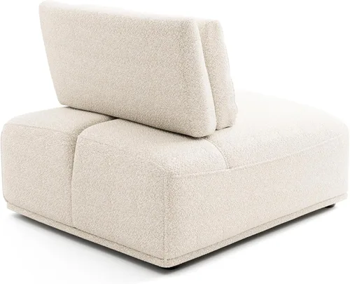 Vista 12 de Furniture of America Tatiana Modern Boucle - Sofá modular de 2 plazas con respaldo ajustable para sala de estar, oficina, combinación libre Boucle