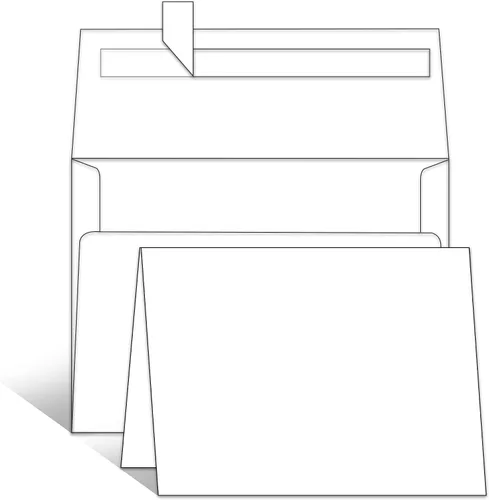 Vista 14 de Goefun Tarjetas y sobres de papel kraft marrón de 5 x 7 pulgadas, sobres A7 autosellados con cartulina marrón plegada de 5 x 7 pulgadas, paquete