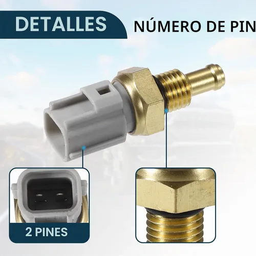 Vista 4 de F FIERCE CYCLE Sensor de temperatura del refrigerante para Mazda 3 Durable No.L35G-18-840 Sensor de temperatura del agua tono dorado