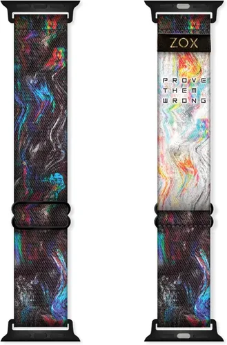 Vista 30 de ZOX Correa para Apple Watch, banda elástica con afirmaciones motivacionales y hermosas obras de arte, regalos para hombres, mujeres y niños