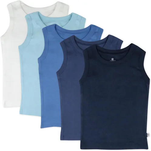Vista 36 de HonestBaby Camisetas musculares sin mangas 100% algodón orgánico para bebés y niños pequeños, niñas