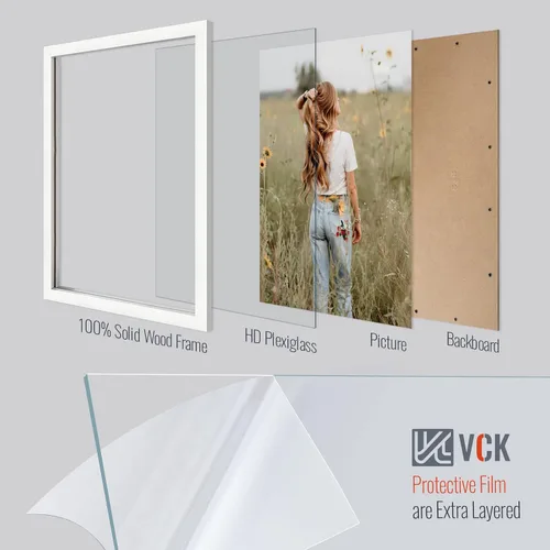 Vista 129 de VCK Marcos para póster de madera maciza de 22.375 x 34 pulgadas, marco de fotos A1 negro con montaje en pared, paquete de 3