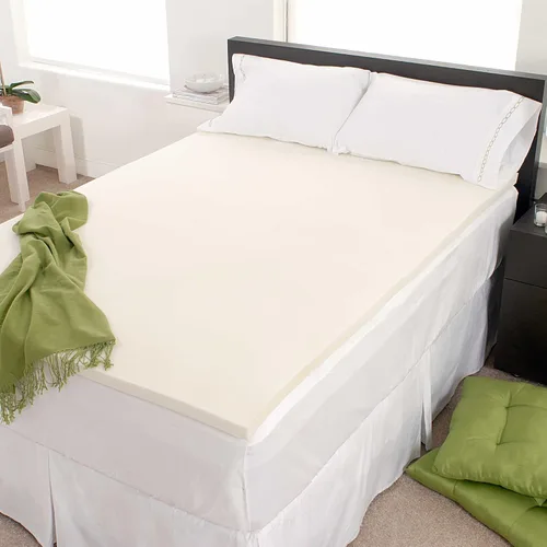 Vista 4 de FoamRush Cubrecolchón de espuma viscoelástica de tamaño individual de 1 pulgada de grosor, fabricado en Estados Unidos