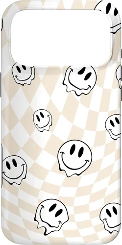 Vista 22 de Retro Swirl - Carcasa para iPhone 17, diseño de cara sonriente feliz