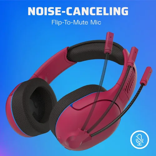 Vista 5 de PDP AIRLITE Pro Wireless Headset with Mic for PS5, PS4, PC - Cosmic Red