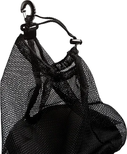 Vista 2 de Tandem Sport Bolsa individual de malla de voleibol - Soporte de pelota con clip para mochila o bolsa - Regalo para jugadores de voleibol - Negro