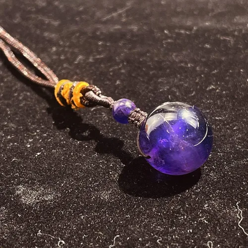 Vista 3 de Healing Crystals Necklace Lucky Blessing Protection Chakra Stone Pendant for Women Men Adjustable