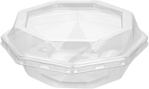 Vista 26 de Restaurantware Thermo Tek - Contenedores de postre de 5.3 x 2.6 x 1.8 pulgadas, 100 compartimentos duales transparentes para llevar, con tapa