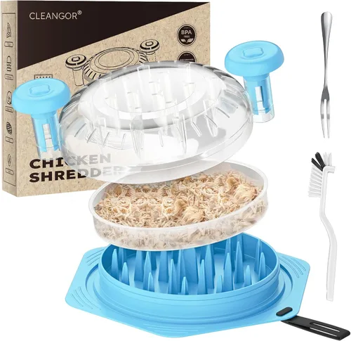 Vista 18 de Cleangor Herramienta de trituración de pollo Twist Grande, trituradora de carne libre de BPA con mango ergonómico, herramienta de trituración
