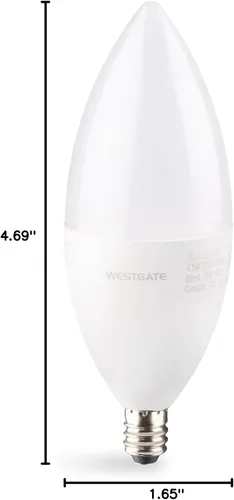 Vista 10 de Westgate Bombillas LED TC-E12-4.5W-RGBW-WiFi, base E12, cambio de color, vida útil de 25000 horas, compatible con Alexa y Google, regulable