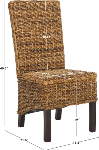 Vista 3 de Safavieh Home Collection Silla de comedor natural Pembrooke Plátano Natural