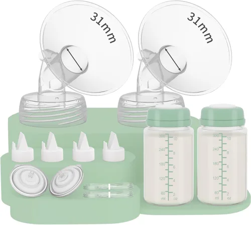 Vista 14 de Juego completo de 2 piezas de repuesto de extractor de leche de 0.472 in con botella de 10 oz compatible con bomba Spectra S1/S2/SG/9plus