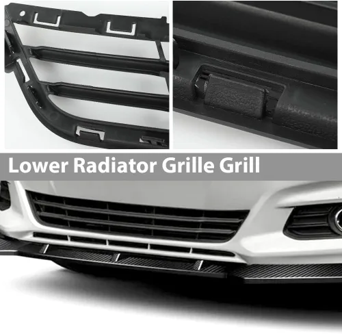Vista 8 de CHEDA Rejilla inferior del radiador delantero, compatible con Ford Fusion/Mondeo 2013-2016, montaje de rejilla negra de parachoques