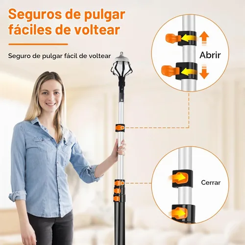 Vista 4 de Cambiador de bombilla para techos altos con poste de extensión de 20