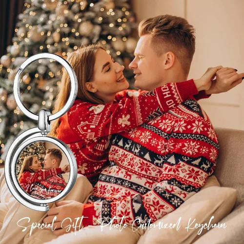 Vista 6 de Llavero personalizado con texto de imagen, llavero personalizado de doble cara, llavero de fotos colorido personalizado, regalo para mujeres