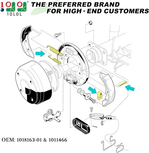 Vista 2 de 10L0L Kit de muelles de zapatas de freno para Club Car DS Precedent Golf Carts 1980-UP, reemplazar OEM # 1018163-01 1011466