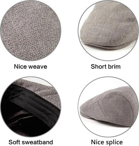 Vista 5 de LADYBRO Paquete de 2 gorras planas unisex para hombre y mujer, estilo casual de verano, ajustables