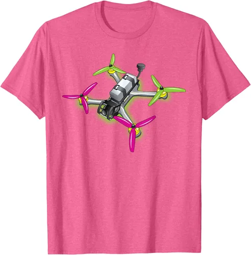 Vista 40 de Freestyle FPV Racing Drone Pilot Acro Quadcopter - Camiseta de sandía, Negro, S