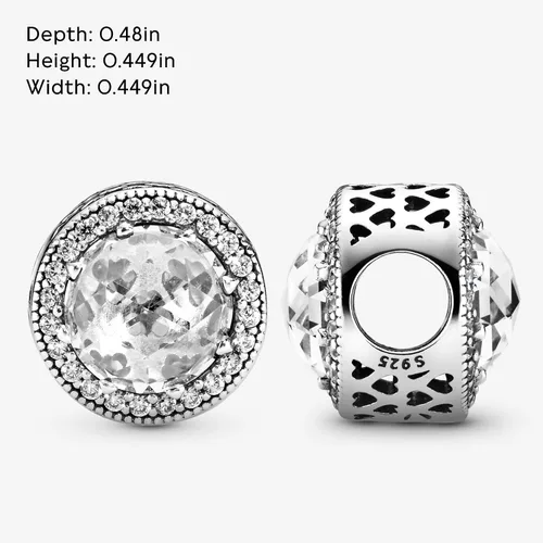 Vista 5 de Pandora Bead 791725CZ radiante de la mujer corazones