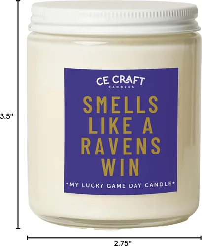 Vista 9 de CE Craft - Huele como una victoria de Ravens - Temática de fútbol, regalo de Baltimore, vela de Maryland (flor de cactus)