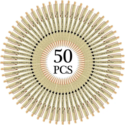 Vista 66 de Hasta 100 bolígrafos personalizados a granel con nombre, bolígrafo con purpurina personalizable, logotipo de negocios, mensaje de texto, regalo