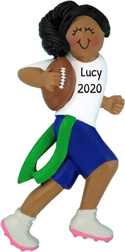 Vista 4 de Adornos de fútbol con bandera 3D para árbol de Navidad, adornos de Navidad personalizados para niños, adorno de fútbol 2025, adorno deportivo