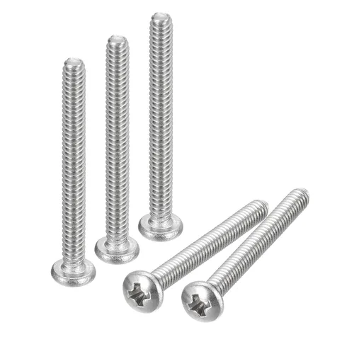 Vista 84 de uxcell Tornillos de máquina de cabeza redonda de 1/4-20x1, tornillo de acero inoxidable 304 18-8, accionamiento Phillips, totalmente roscado