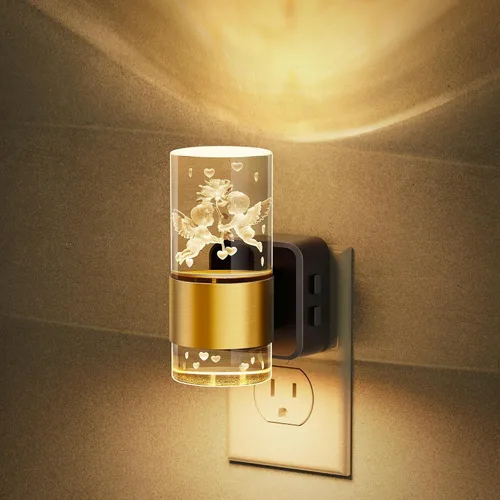 Vista 22 de JandCase Luz Nocturna de Vela, Luces Nocturnas que se Enchufan a la Pared, Blanco Suave 3000K, Brillo Ajustable 0-100LM, Sensor de Anochecer a