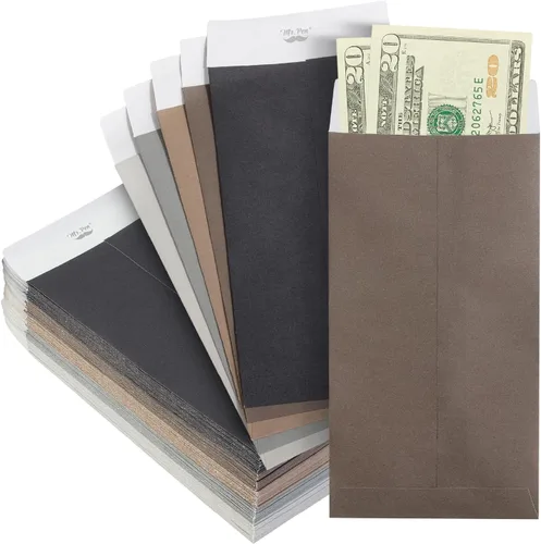Vista 11 de Mr. Pen - Sobres de dinero para efectivo, 6.5 x 3.5 pulgadas, paquete de 100 unidades, papel kraft Sobres de efectivo autoadhesivos a granel