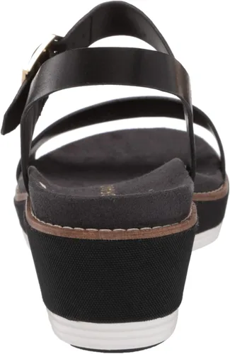 Vista 3 de Cole Haan ORIGINALGRAND Sandalias planas para mujer, color negro y cuña de nailon