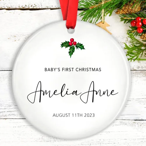 Vista 14 de Adornos de Navidad personalizados para camión volquete, adorno personalizado para bebé, adornos para árbol de Navidad para niños, adornos de camión