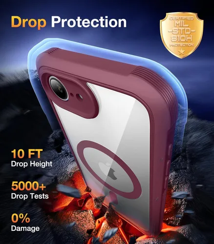 Vista 628 de DIACLARA - Funda transparente compatible con iPhone XR 6.1 pulgadas 2018