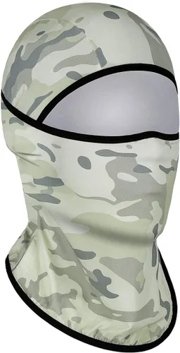 Vista 13 de Achiou - Pasamontañas con Máscara Facial, Máscara de Esquí para Hombres y Mujeres de Fútbol, Ligera Sheisty, Ninja Sheisty Capucha Solar UV